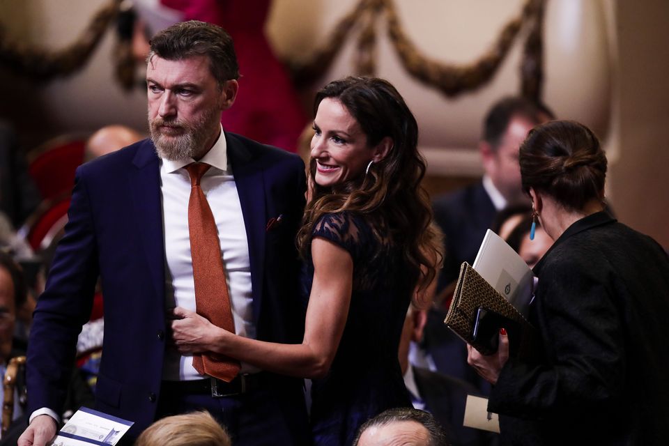 Gavin Bonnar with his partner Telma Ortiz with whom he shares a four-year-old daughter. Photo: David S Bustamante/Getty Images
